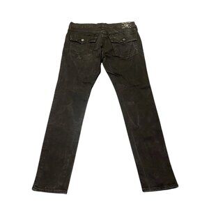 True Religion Jeans Mens 38x34 Black Faded Buddha RN #112790 CA# 57414
